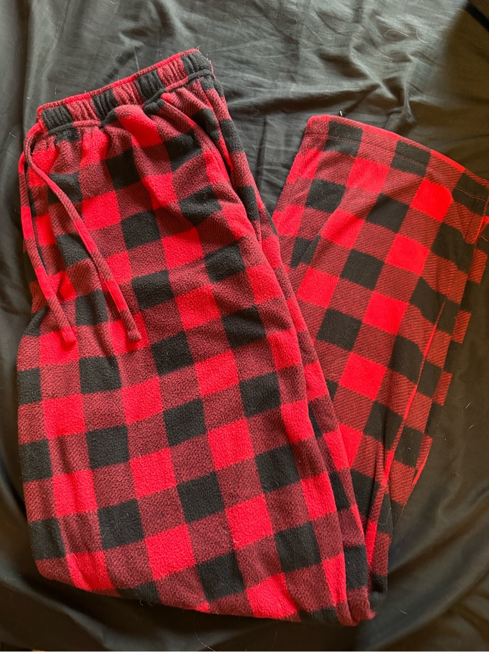 Club Room Red and Black Buffalo Plaid Fleece Pants